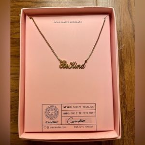Gold plated “Be Kind” necklace